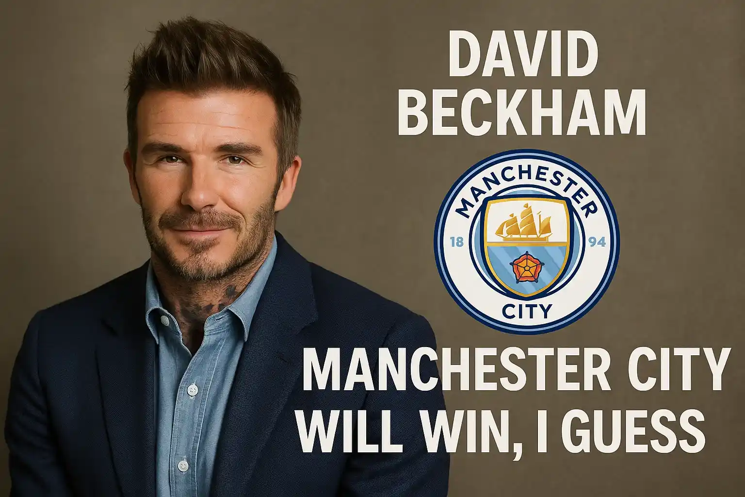 David Beckham lại 'tiên đoán' đội vô địch Champions League 1 David Beckham đoán Manchester City sẽ vô địch, như mọi năm