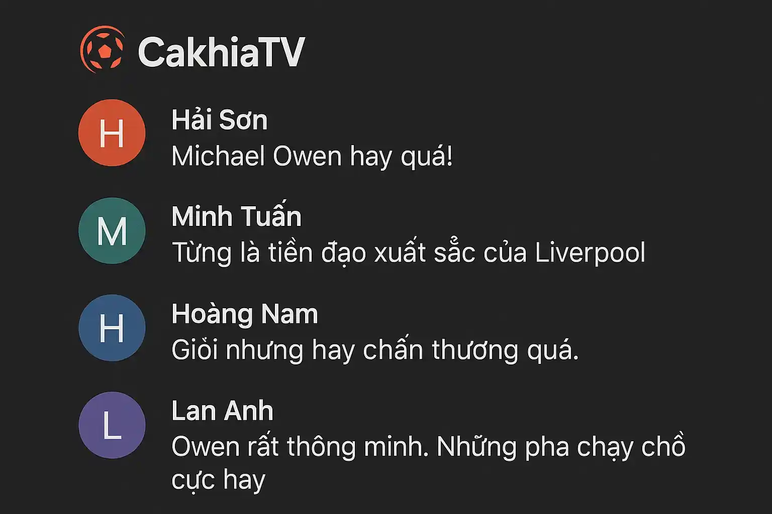 Michael Owen mỉa mai sai lầm tai hại trận Arsenal vs Liver 3 Khán giả trên CakhiaTV bàn luận sôi nổi về Michael Owen