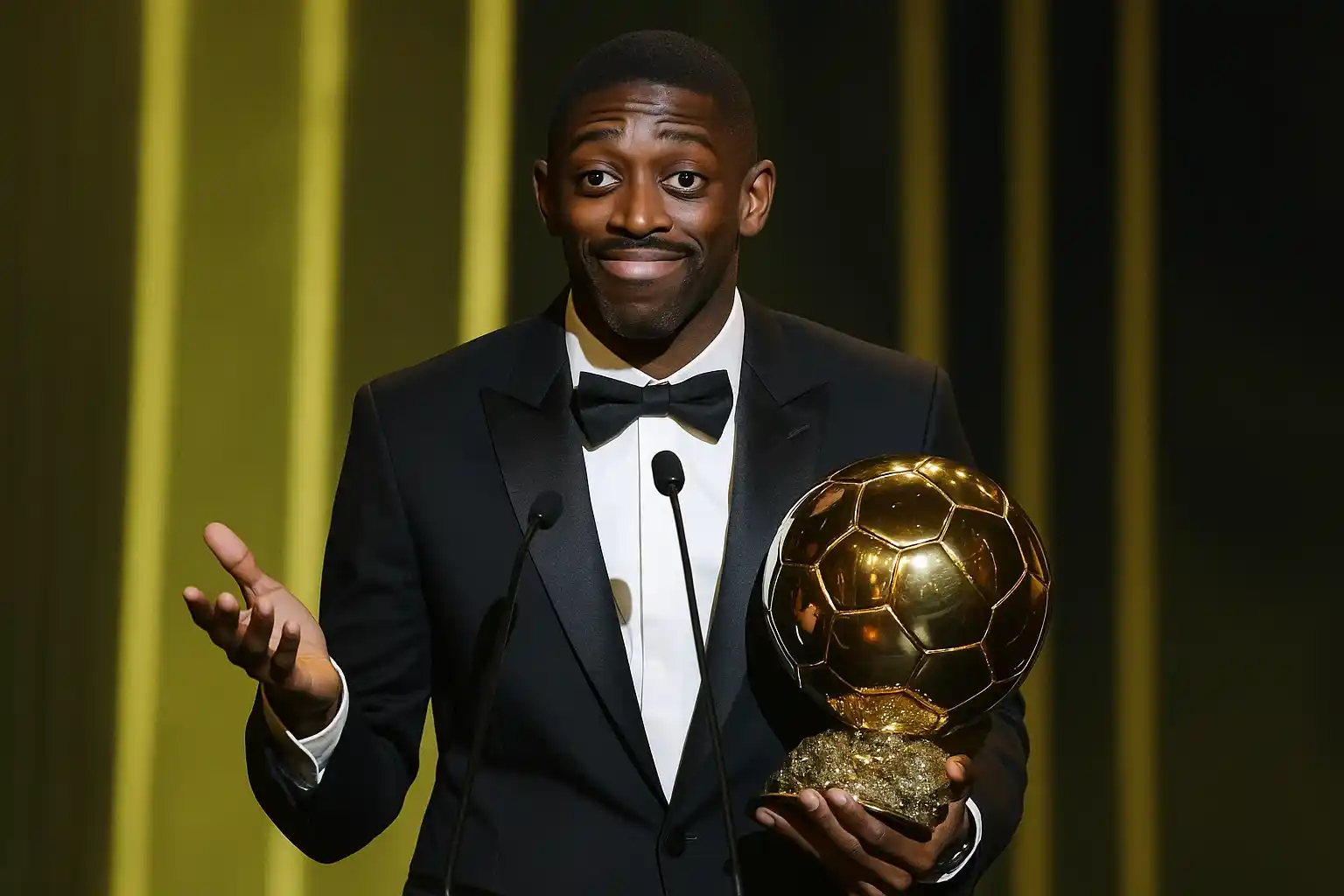 Ousmane Dembele bật mí đầy mỉa mai khi ôm Quả bóng vàng 2025 2 Khoảnh khắc Dembele phát biểu đầy mỉa mai